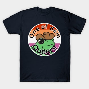 Pride Frog with a cowboy hat- lesbian T-Shirt